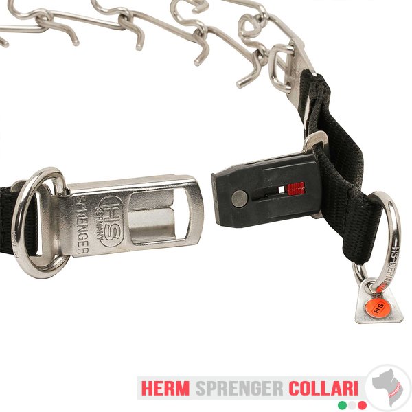 "Taming Loop" Collare a punta in acciaio inox con chiusura a scatto (3.2 mm x 51 cm)