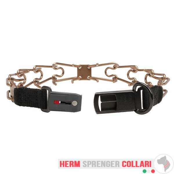 "Shiny Holder" Collare a punta in curogan con fibbia a scatto - (3.2 mm x 52 cm)