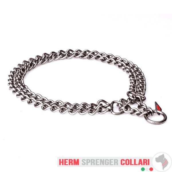 "Manners Maker" Collare a catena in acciaio inox a doppia fila - 3.0 mm