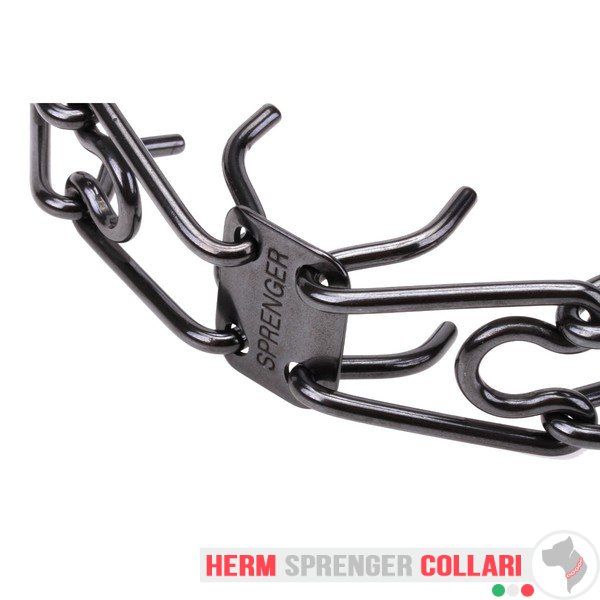 "Black Force" Collare a punta in acciaio inox nero fibbia a scatto (4 mm x 60 cm)