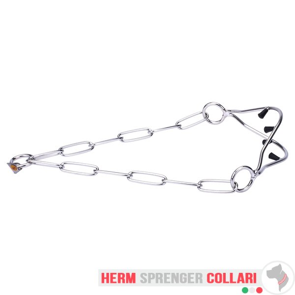 "Attention Concentrator" collare da esposizione in acciaio inox con punte rivestite in plastica - 3,0 mm