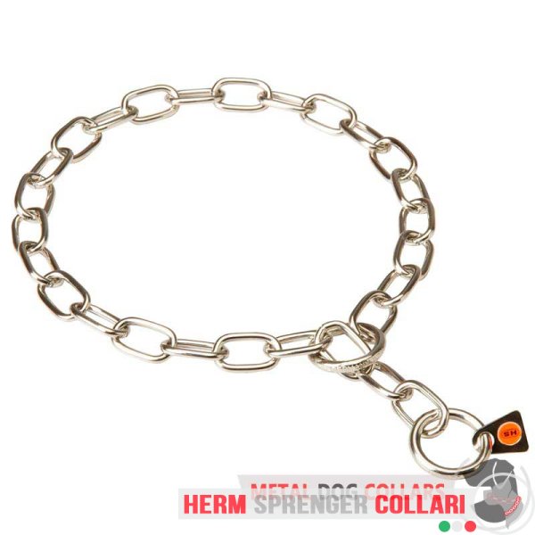 Collare a maglie medie, salva pelo in acciaio inossidabile, 3 mm