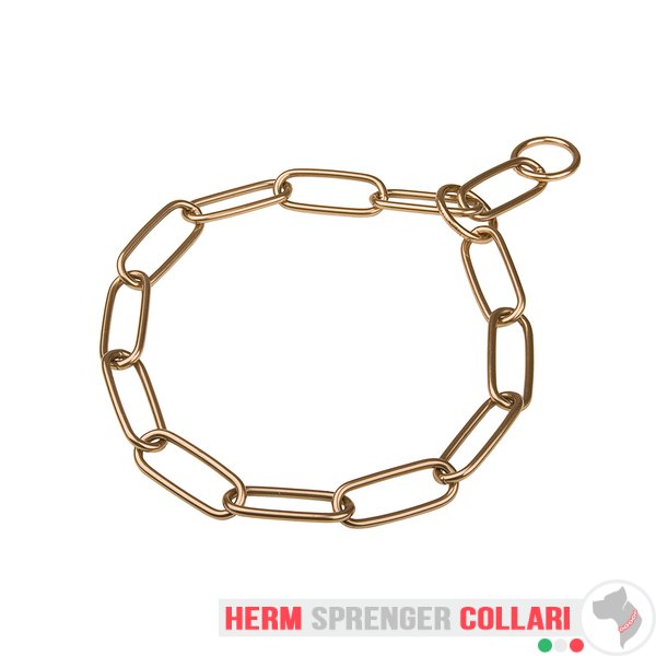 "Spirit of Obedience" Collare di catena salvapelo a maglie lunghe in curogan - 4.0 mm
