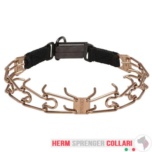 "Shiny Holder" Collare a punta in curogan con fibbia a scatto - (3.2 mm x 52 cm)