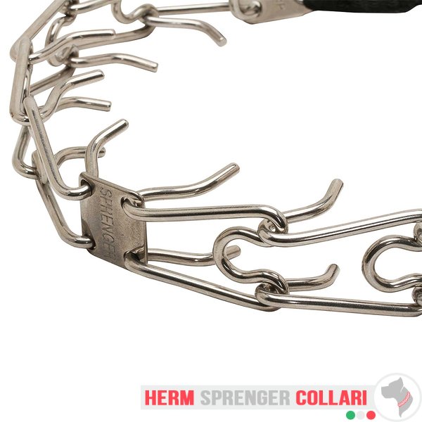 "Taming Loop" Collare a punta in acciaio inox con chiusura a scatto (3.2 mm x 51 cm)