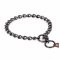 "Helper" Collare a catena in acciaio inox nero - 4 mm