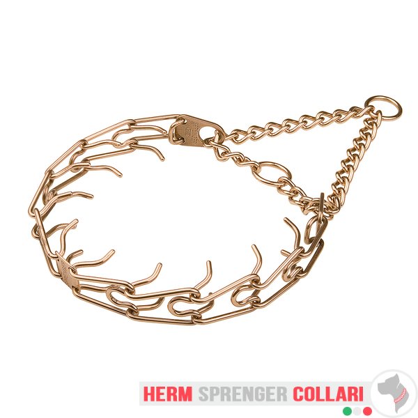 "Aggression Hunter" Collare a punta in curogan con martingala (4 mm x 65 cm)