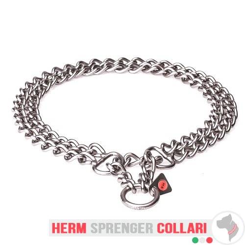 "Manners Maker" Collare a catena in acciaio inox a doppia fila - 3.0 mm