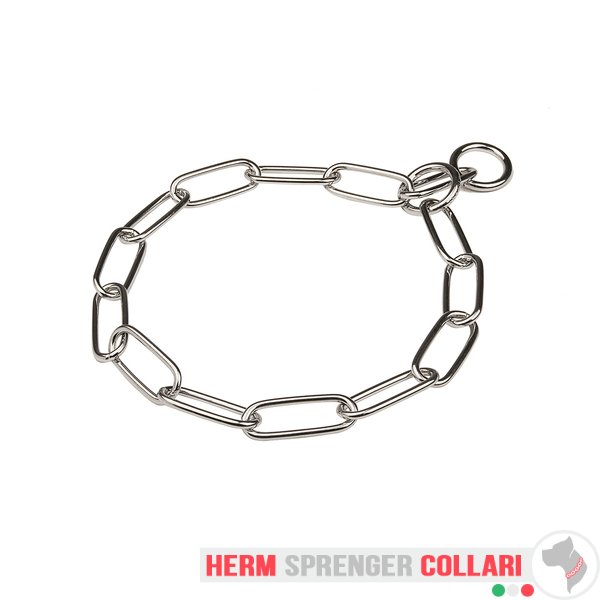 "Fur Paparazzi" Collare a catena cromato a maglie lunghe - 4.0 mm