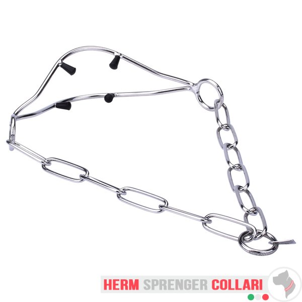 "Attention Concentrator" collare da esposizione in acciaio inox con punte rivestite in plastica - 3,0 mm