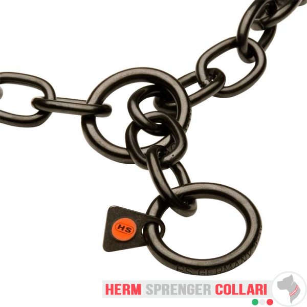 "Royal Guardian" Collare di catena a maglie medie in acciaio inox nero - 4.0 mm