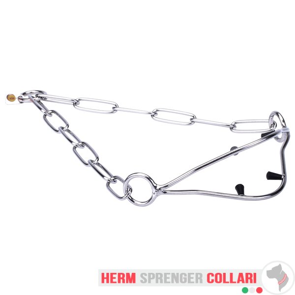 "Attention Concentrator" collare da esposizione in acciaio inox con punte rivestite in plastica - 3,0 mm