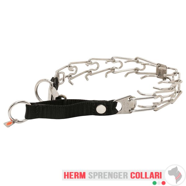 "Taming Loop" Collare a punta in acciaio inox con chiusura a scatto (3.2 mm x 51 cm)