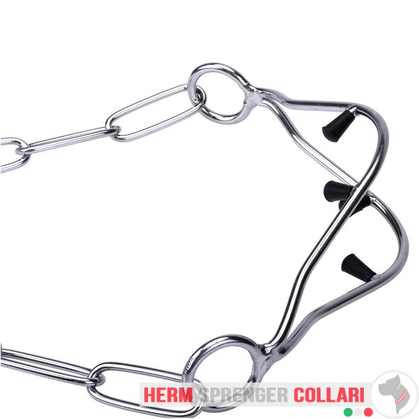 "Attention Concentrator" collare da esposizione in acciaio inox con punte rivestite in plastica - 3,0 mm