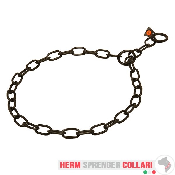 "True Protector" Collare di catena a maglie medie in acciaio inox nero - 3.0 mm