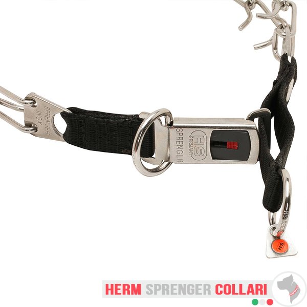 "Taming Loop" Collare a punta in acciaio inox con chiusura a scatto (3.2 mm x 51 cm)