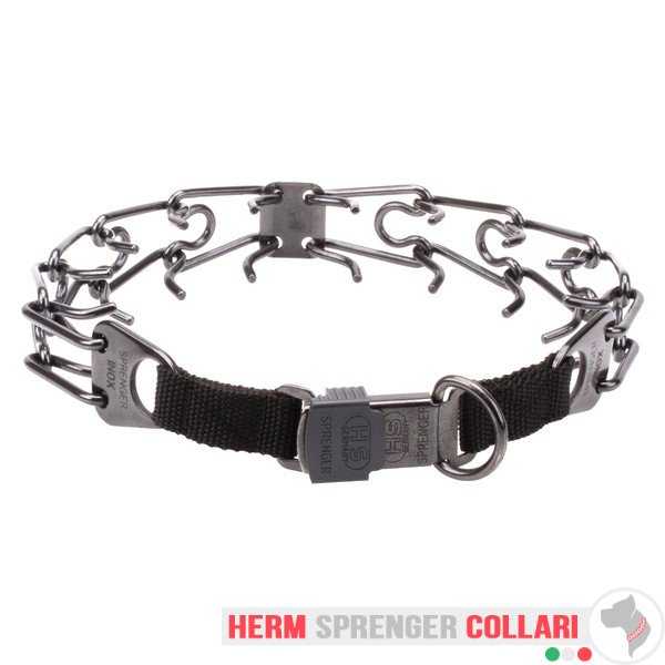 "Black Force" Collare a punta in acciaio inox nero fibbia a scatto (4 mm x 60 cm)