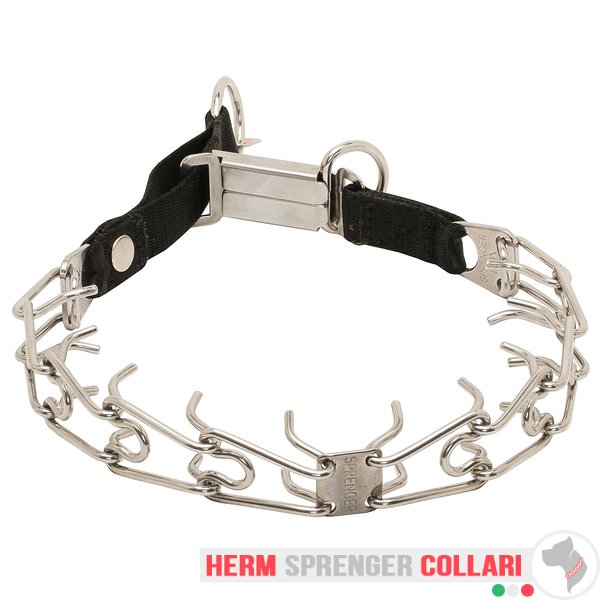 "Taming Loop" Collare a punta in acciaio inox con chiusura a scatto (3.2 mm x 51 cm)