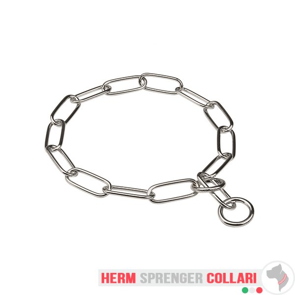 "Fur Paparazzi" Collare a catena cromato a maglie lunghe - 4.0 mm