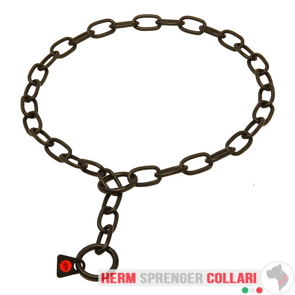 "True Protector" Collare di catena a maglie medie in acciaio inox nero - 3.0 mm