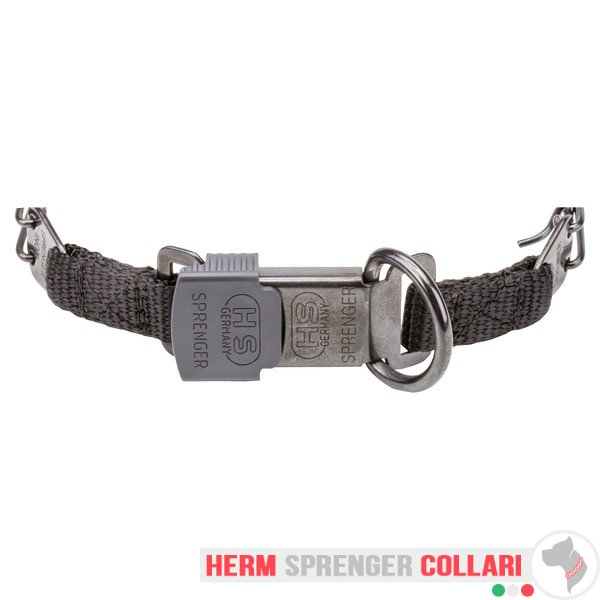 "Good Doggy Kit" Collare a punta in acciao inox nero con fibbia a scatto (2.25 mm x 41 cm)