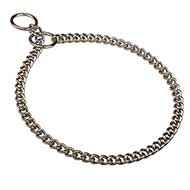 Collare a strangolo, salvapelo, in acciaio cromato, 3 mm