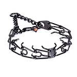 "Profy Trainer" Collare in acciaio inox nero con martingala (4.0 mm x 63 cm)