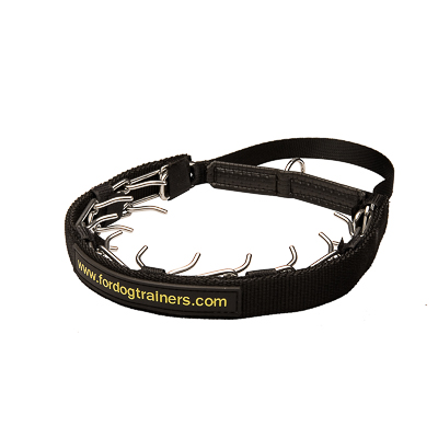 Nylon cover for stainless steel pinch collar